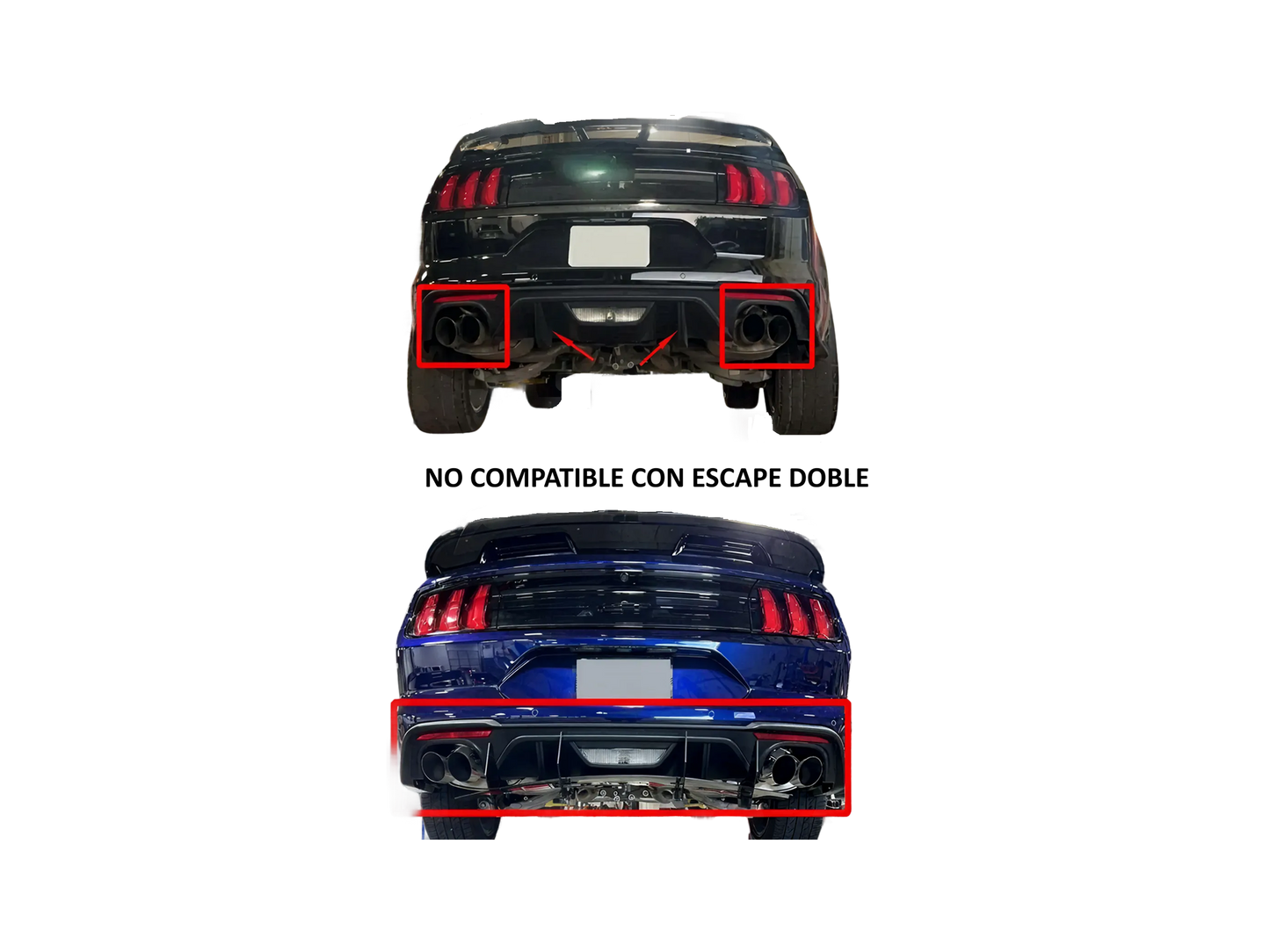 Difusor trasero V2 para Mustang 2015-2023