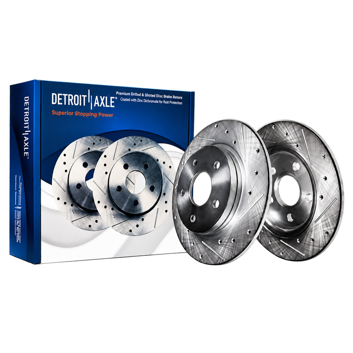 Discos ventilados y balatas cerámicas para Ford Mustang 2015-2020, fondo transparente