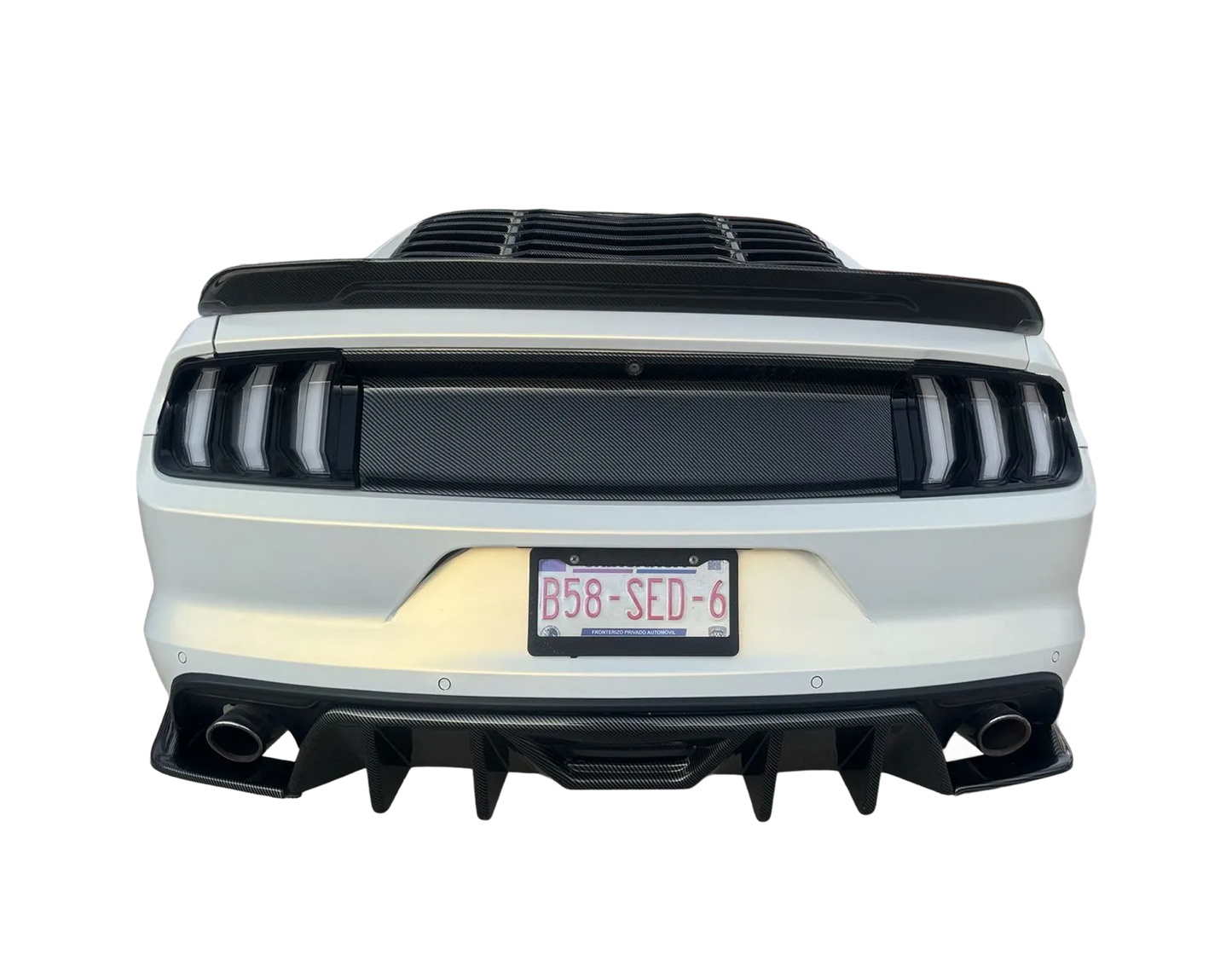 Difusor trasero tipo fibra de carbono para Mustang 2015-2017