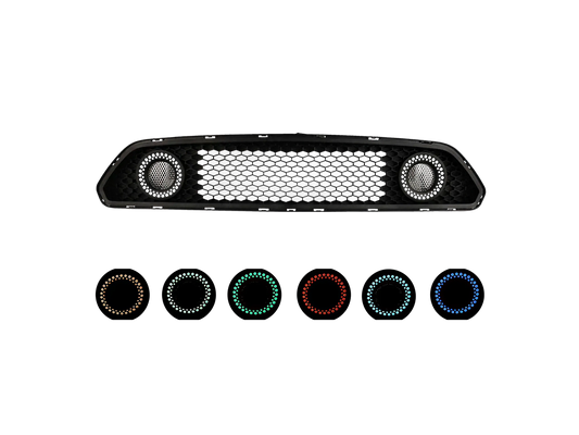 Parrilla mesh LED multiples colores Mustang 2015-2017