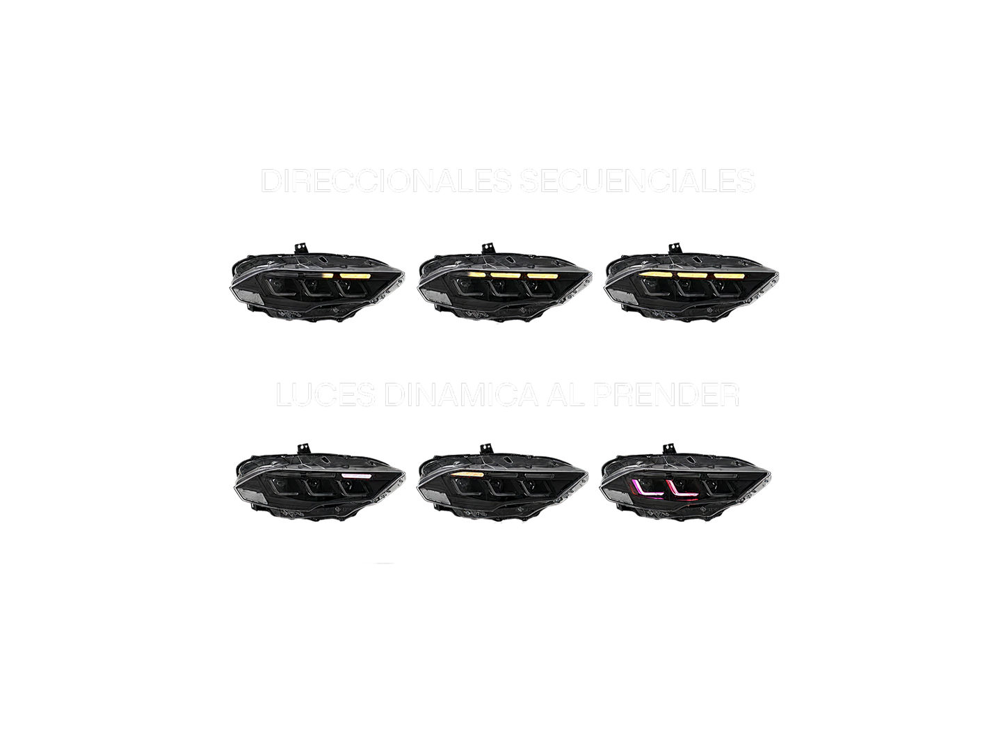 Faros LED secuenciales RGB para Mustang 2018-2023