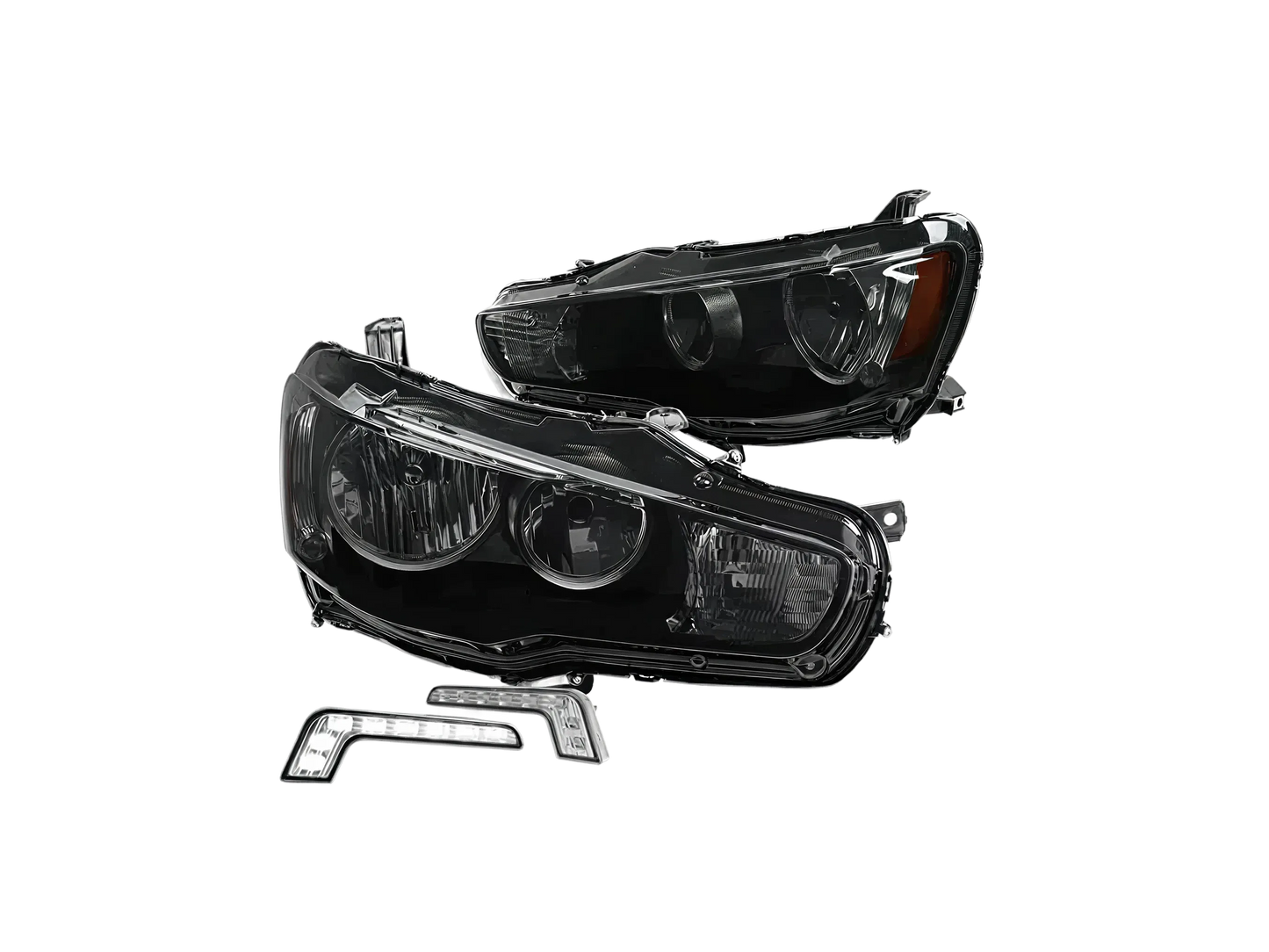 Faros negros LED para Mitsubishi Lancer 2008-2017