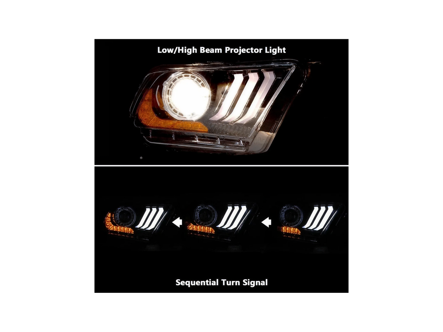 Faros secuenciales para Mustang 2010-2012