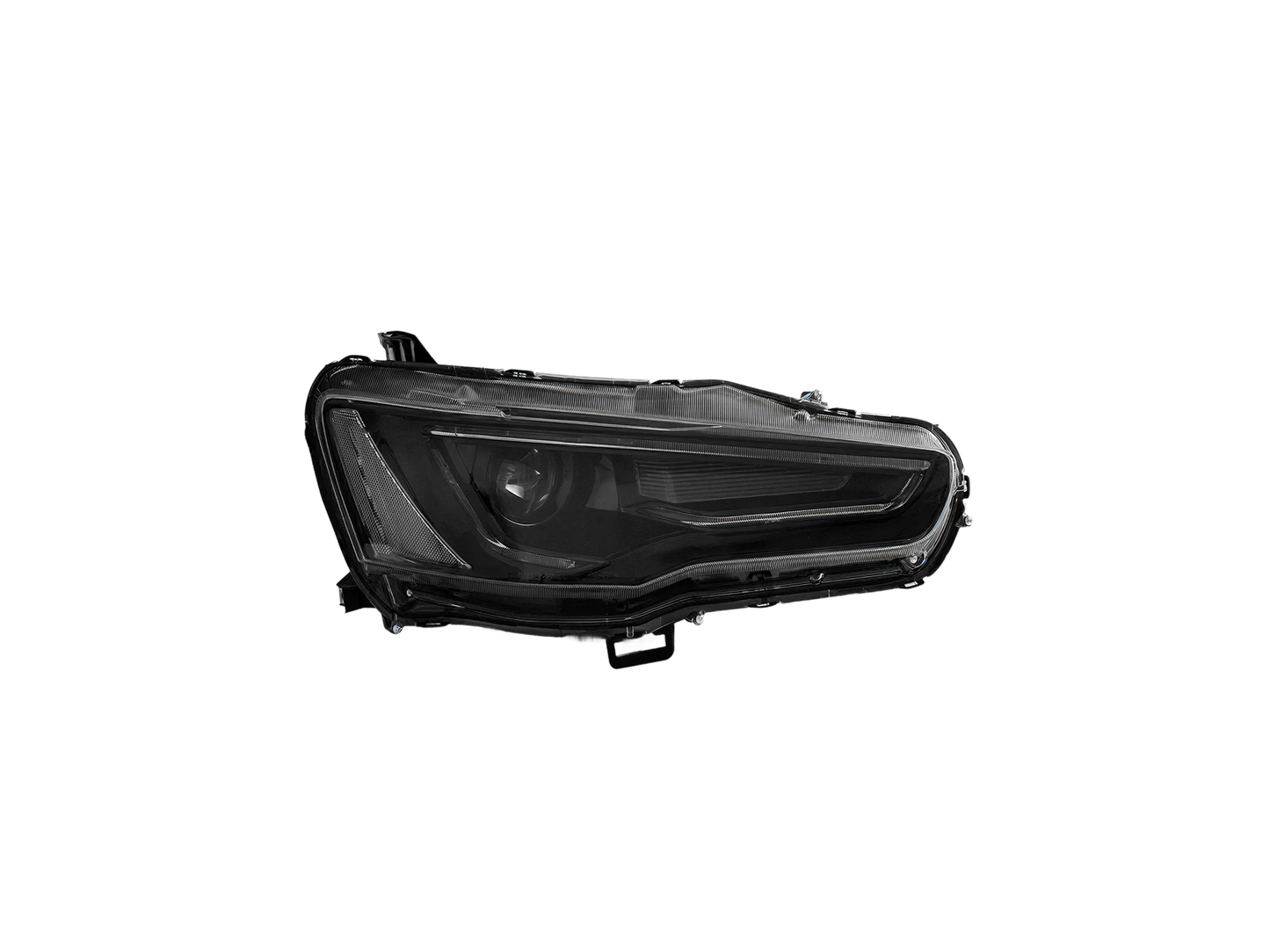 Faros blackout audi style para Mitsubishi Lancer / EVO X 2008-2017