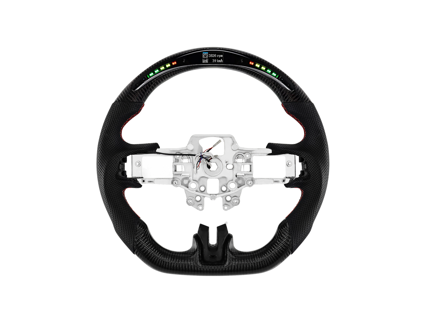 Volante fibra de carbono digital para Mustang 2015-2017